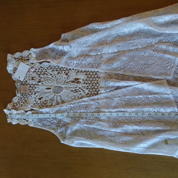 Flying Tomato | All Lace White Vest | S | New - Picture 13 of 14